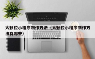 中卫大颗粒小程序制作方法（大颗粒小程序制作方法有哪些）